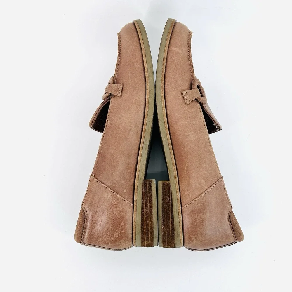 Camel‎ Leather Horsebit Loafers Womens 8.5 Old Money Coastal Preppy Equestrian
